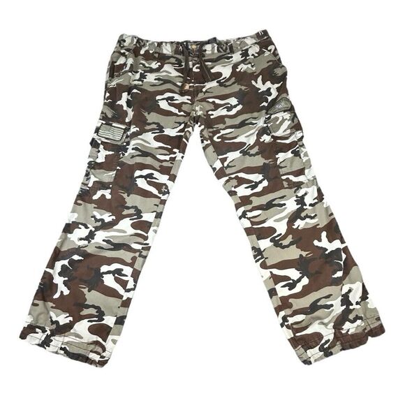 Akademiks Other - Akademiks Cargo Jeans Mens 46X32‎ Camo Relaxed Baggy Fit Y2K Camouflage